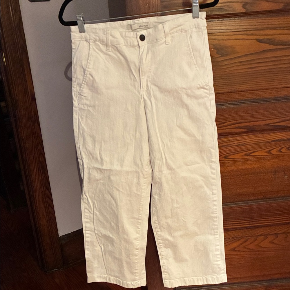 Ella Moss White High-Rise Casual Pants